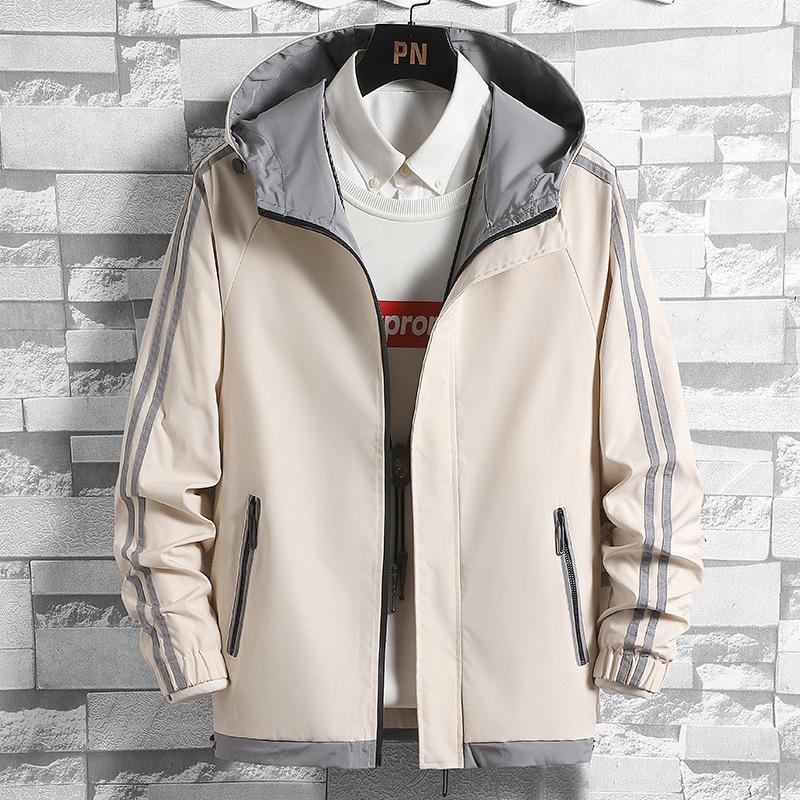 Jacket Men Lightweight Men Streetwear Thin Casual Men Coats Stand Collar Zip Up Jacket