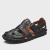 Men's Summer Genuine Leather Sandals - Casual Fashion for Dad and Elderly
