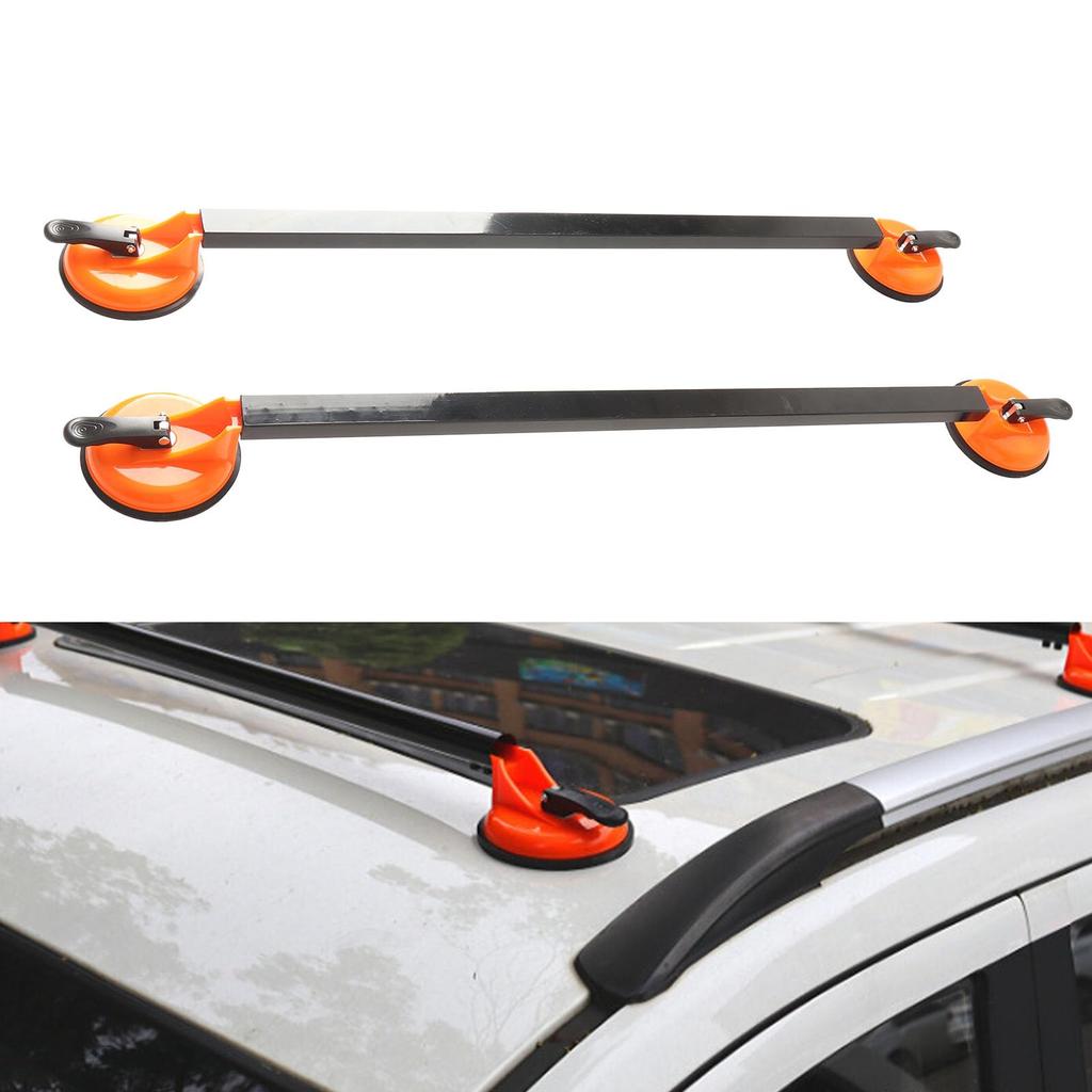 Поперечины на крышу автомобиля с двумя квадратными стальными присосками, универсальный багажник на крышу для перевозки груза, багажа, трубы 36,22 дюйма, крепление,