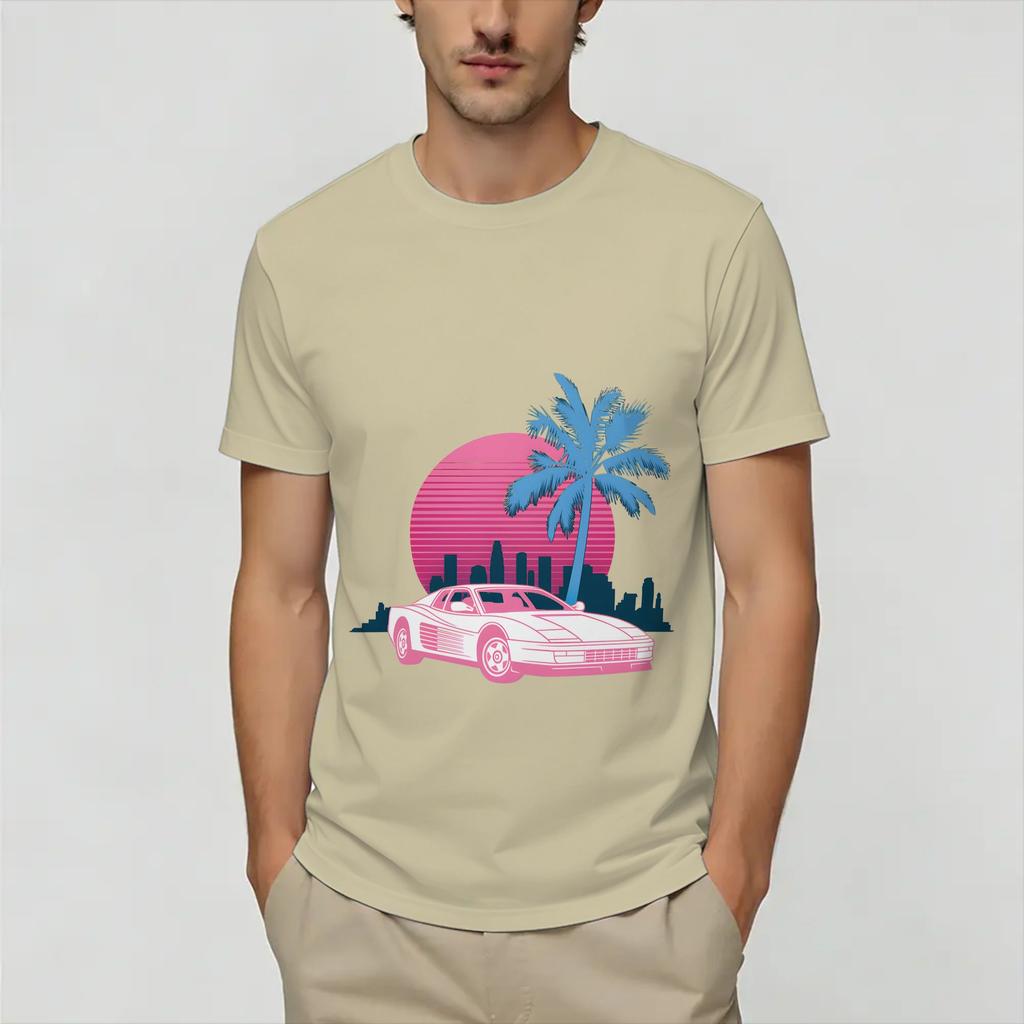 Vintage Miami Vices TShirt Unisex Novelty Cotton Tee Shirt Round Neck Short Sleeve T Shirts Plus Size Clothes