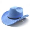 Autumn And Winter Men'S And Women'S Wide-Brimmed Suede Knight Hats Wool Hump Western Cowboy Hats