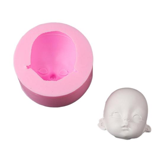 Yousheng силиконовая форма для лица куклы для изготовления шоколадных конфет 3D форма для головы ребенка легко снимаемая чистая форма для сиропа помадка шоколадная моделирующая паста