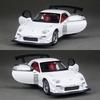1/32 Mazda RX-7 FD3S Гоночная Миниатюрная Металлическая Модель Игрушечного Автомобиля Звук и Свет Двери Открываются Коллекция Подарок для Детей Мальчика Ребенка