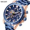 Luxury Business Watches for Man Stainless Steel Strap Quartz Casual Wristwatch Waterproof Calendar Men Chronograph 2108