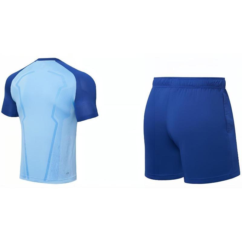 Li Ning New Ping Pong Rookie Series однотонный свитер с круглым вырезом, короткими рукавами, футболка и шорты прямого покроя со средней посадкой AATT003-2