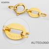 Original AU750 18 K Real Gold Dainty Necklace O Chains Link Beautiful Jewelry For Women & Men (Yellow, Rose) Choker New