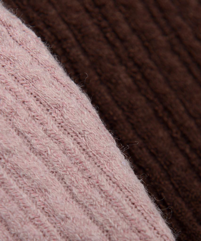 PEACE MAKER Official Wave Crop Half Zip Knit (Brown)