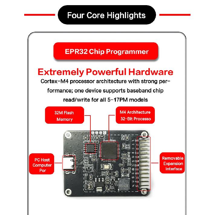 I2C EPR32 Зарядная Базовая Полоса Чипа Программатор Чтение и Запись Данных Чипа для iPhone 5-17 PM iPad Macbook Android Инструменты Анализа Загрузки