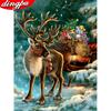 Diamond Embroidery Animals Elk Square Drill Full Set Diamond Painting Christmas Cross Stitch