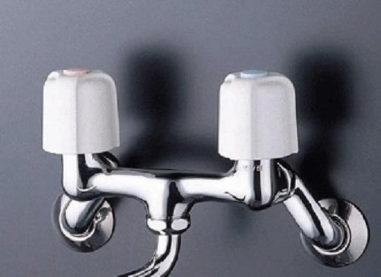 TOTO Kitchen Wall 2 Handle Mixing Down Discharge Pipe T20B Faucet, Mounted, Смеситель,