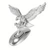 1pc Silver Eagle Shaped Car Ornament with Waterproof Self-adhesive and Rustproof Engine Hood Eagle Stand, Chrome Plated Car Decoration