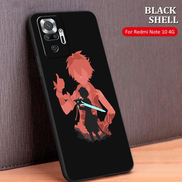 Чехол Celular Genshin Impact Аниме Капа для Xiaomi Redmi Note 10 Pro 9s 9c 8 9a K40 9 8t 9t 11 K40s 11t K50 11s