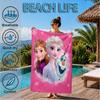 Ice Queen Artwork Printed Microfiber Beach Towel, Soft And Absorbent, Quick-Dry, Ideal for Summer Travel, Beach Essential, Swimming Pool