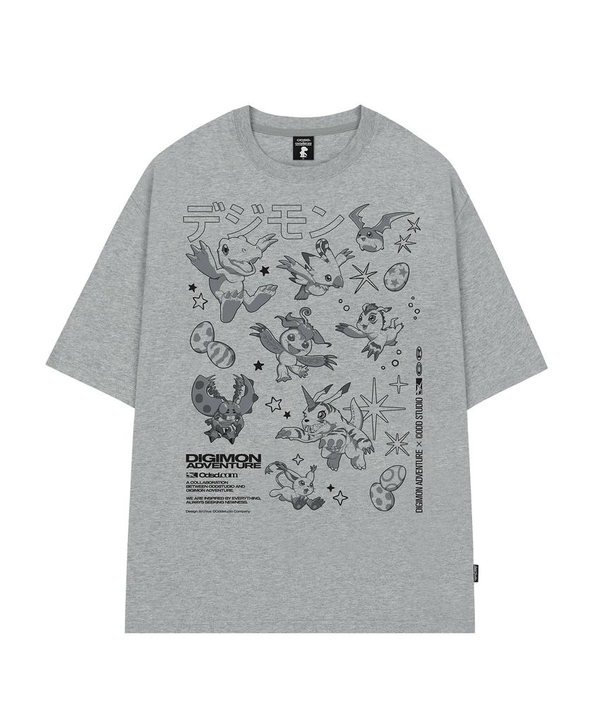 ODDSTUDIO [Digimon Adventure] Rookie Stage Digimon Overfit T-Shirt - 4 Colors