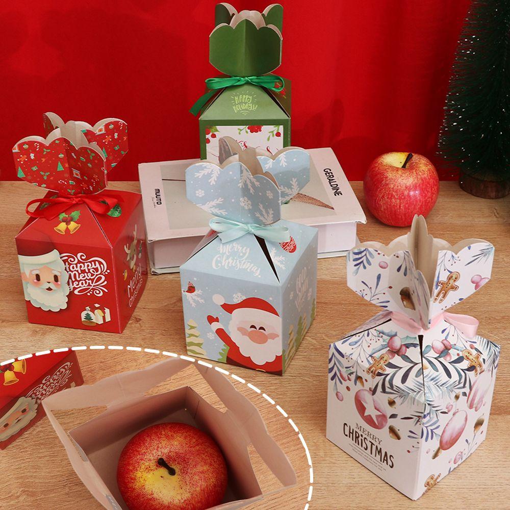 Shape Party Decoration Gift Bag Paper Boxes Cookie Package Xmas Gift Boxes Christmas Candy Bags