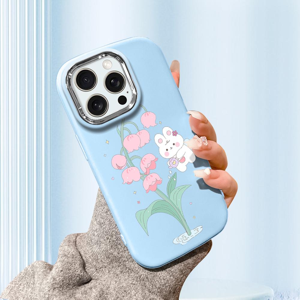 For Samsung A16 A15 A14 A13 S24 S23 Redmi 13C Note 13 12 11 Pro iPhone 16 15 Cartoon Flower Rabbit Soft Silicone Phone Case