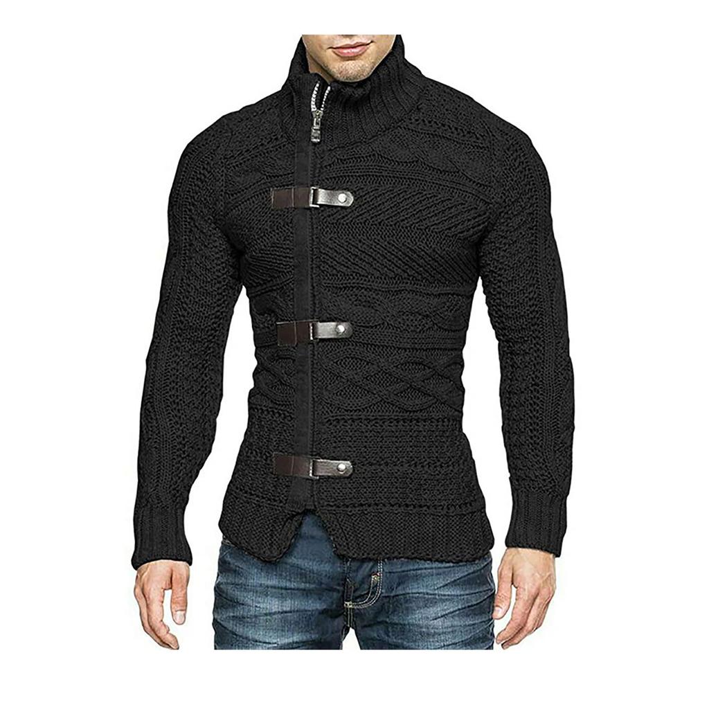 Мужской осенне-зимний пуловер, вязаный теплый джемпер, колье, свитер, блузка, топ, вязаный кардиган, пальто