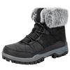 SOARHOPE Snow Cold Weather Winter Snow Boots with Fleece Lightweight and Ideal for Hokkaido Women's Boots, Lining, Non-Slip, Black,
