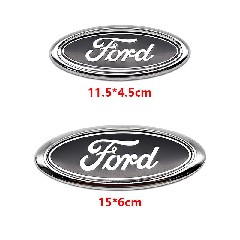 UJOV9 Ford 11.5cm 15cm Logo ABS Material For Ford Fiesta Ranger Mondeo Fusion Escape Edge Focus Mustang Rear Trunk Emblem Accessories