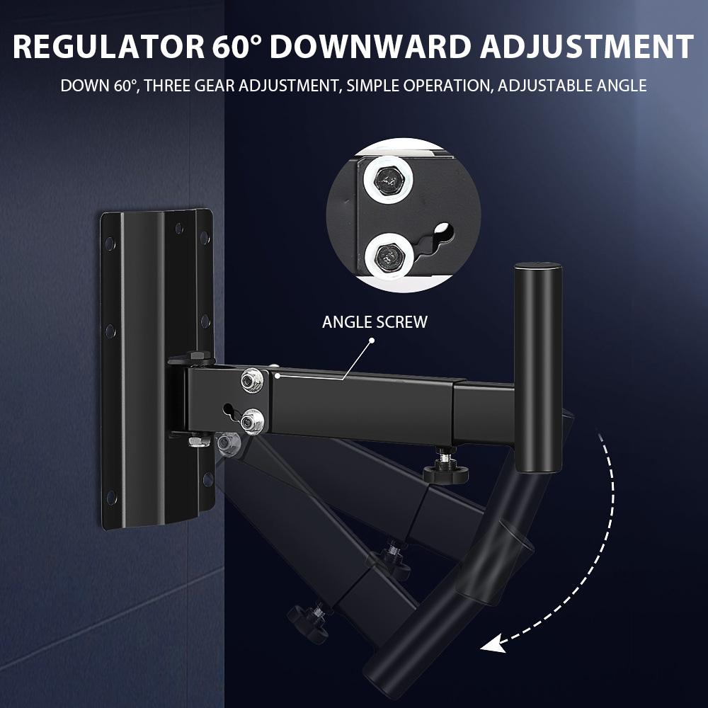1 Pair Speaker Wall Mounts Brackets Speaker Stands Support Up To 110lbs All Metal Thickened