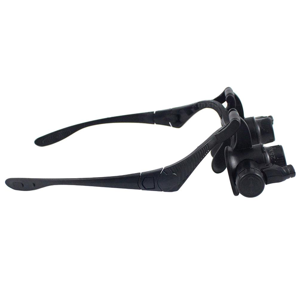 Magnification Lenses Wear Double Glasses Led Repair Eyeglasses Type Headwear Magnifier With 2 LED 6 Interchangeable Lens