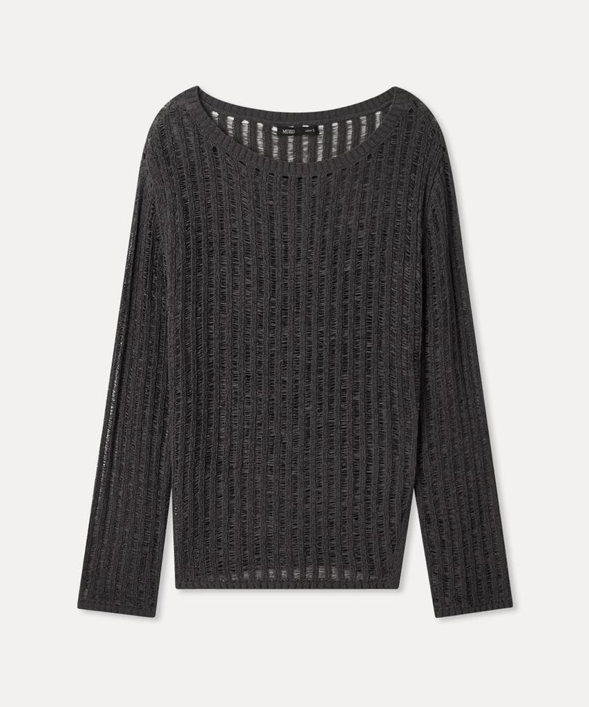 MIXXO Crochet See-Through Long Sleeve Knit Re Kag513T_Miwkag73Qt