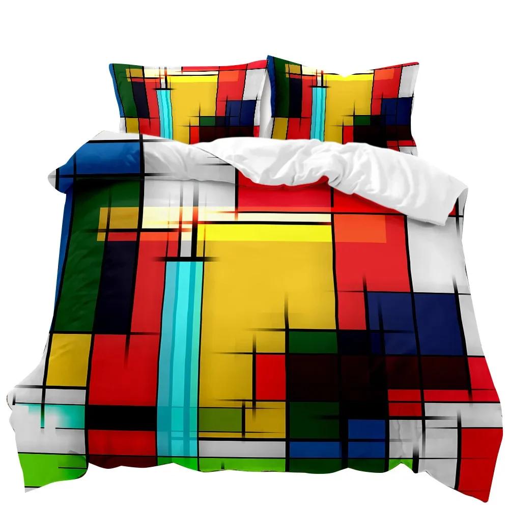 Comforter S Simple Personalized Watercolor Painting Bedding Set Winter S Kids Adult Bedding Geometric Bed Sets
