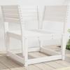 VidaXL Garden Chair, Patio Seat with Armrests and Backrest, Modular Lounge Armchair for Outdoor Terrace, White 844675