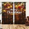 2 шт. Рождественские напечатанные шторы для рождественского декора дома - Карманные шторы для окон в спальню, офис, кухню