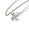 [K2420] - White 'Clover' Steel Necklace