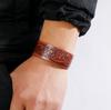 Women' Chopped Leather Bracelet Red
