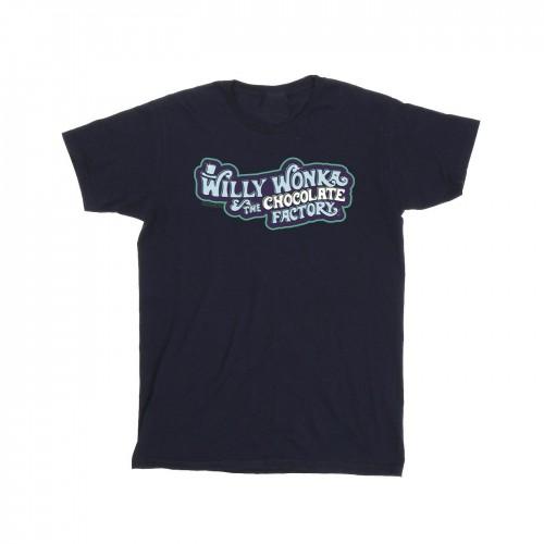 Willy Wonka Mens Chocolate Factory Logo T-Shirt
