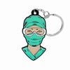 Medical Series Cartoon Animation PVC Keychain or Backpack Pendant with Customizable Logo.