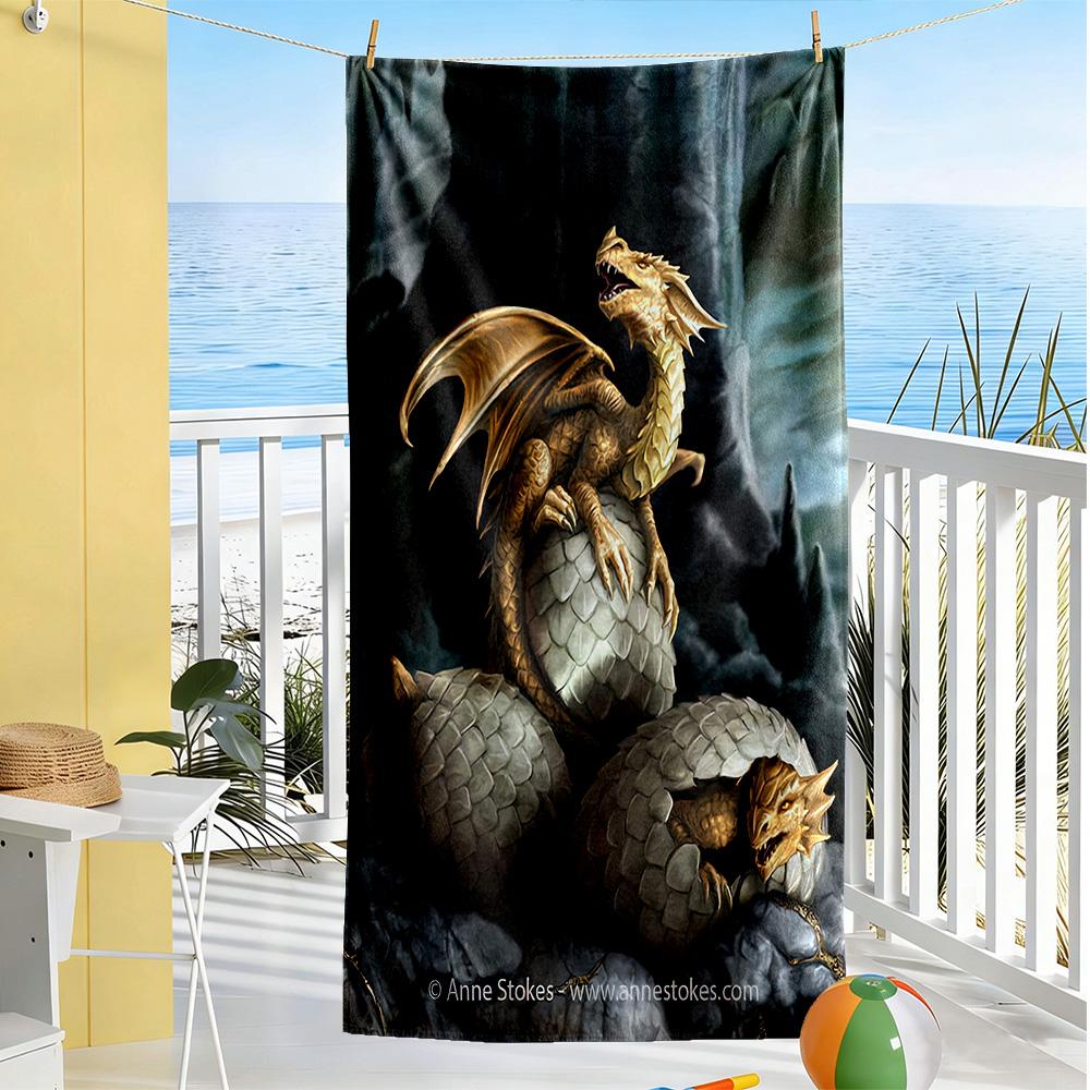 Gothic Style Beach Towel Quick-Dry Soft Microfiber Comfortable Lightweight Suitable for Sports, Travel, Swimming, Yoga, Bathroom, Beach, And Pool