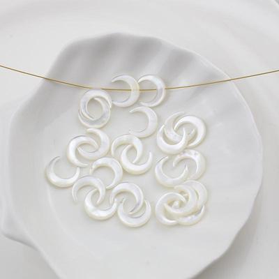 Бусины в форме полумесяца из натурального лунно-белого перламутра для самодельных украшений: Браслеты, ожерелья, серьги