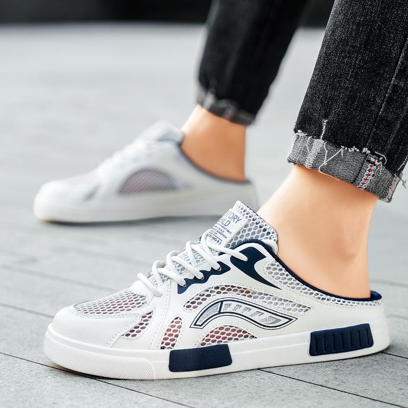 Мужские спортивные сандалии Летние мюли с открытой спиной Повседневные сандалии Кроссовки Сабо Школьные тапочки Большие размеры