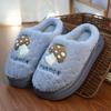 Women's Mushroom Slippers Women Green Fluffy Platform Shoes Ladies Winter Warm Short Plush Slides Home Slippers