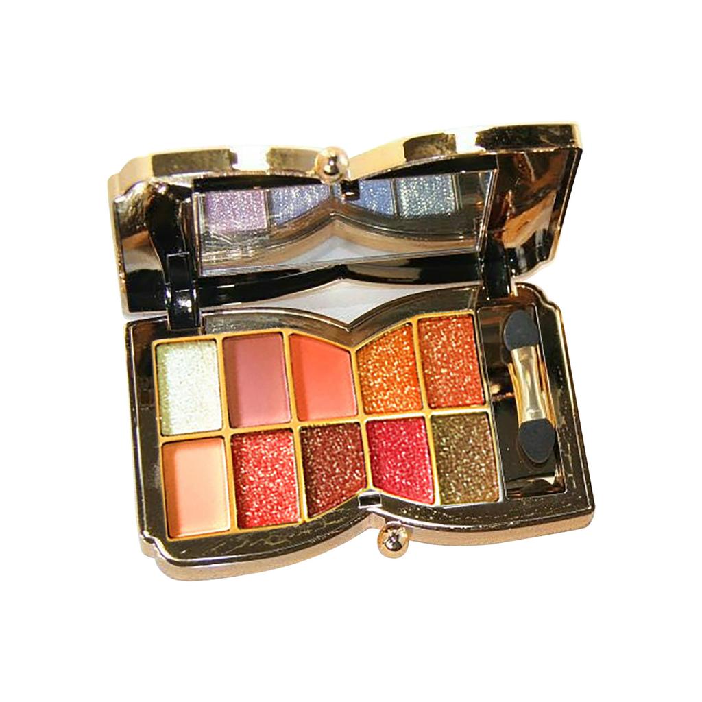 10-Color Shiny Eyeshadow Highly Pigmented Long-Lasting Waterproof And Sweatproof Nude Warm Natural Neutral Makeup Eyeshadow