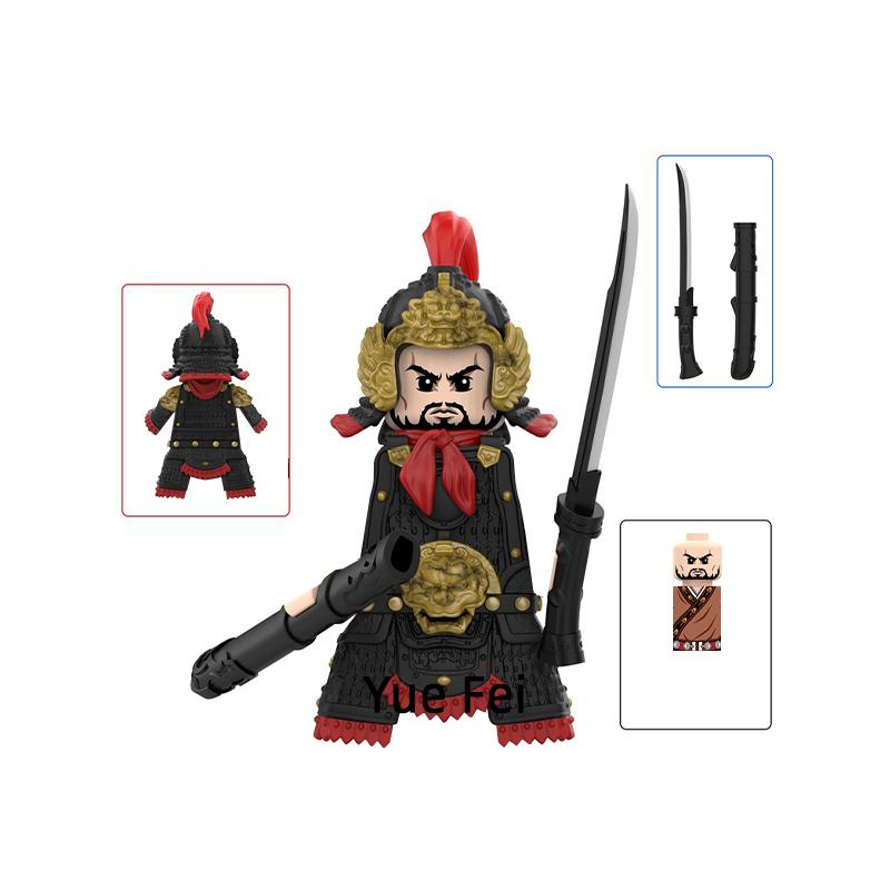 Древняя модель Юэ Фэй, блоки MOC, набор кубиков, подарки, игрушки для детей W1323-W1329