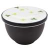 Toyo Ceramics Arita Ware Ceramic Rice Container, Holds Rice, Microwave-Safe, Flat Lid, Clover Pattern, Y052-3