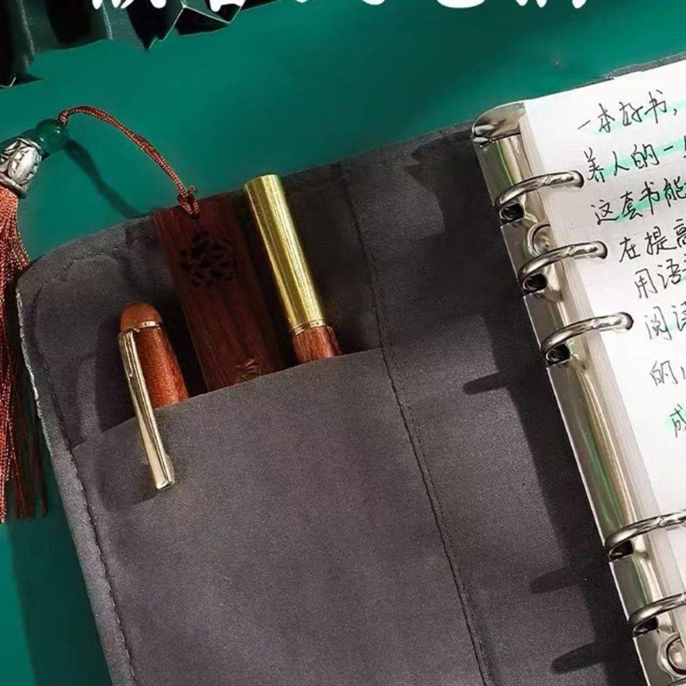 Блокнот в китайском стиле с цветочной тканевой обложкой, пустой в клетку, офисный блокнот, блокнот на кольцах, канцелярские товары