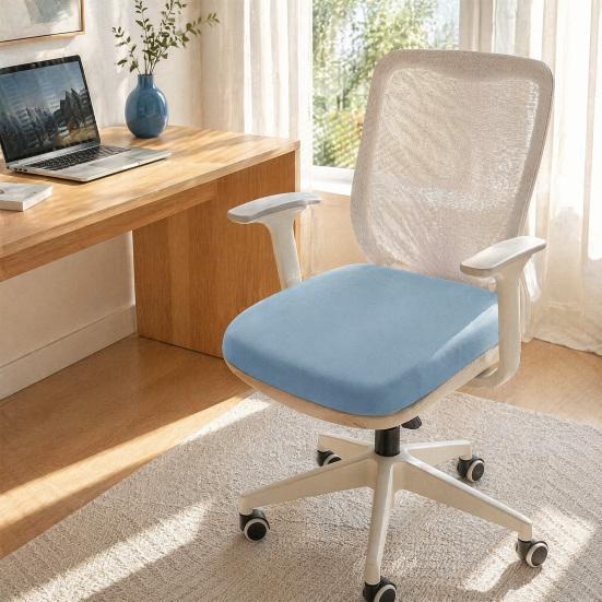 Universal Fit Seat Pad for Various Chairs Ice Silk Cushion, 15.75"x15.75" Office Chair Breathable Cooling Workstation Cushion Lumbar Support