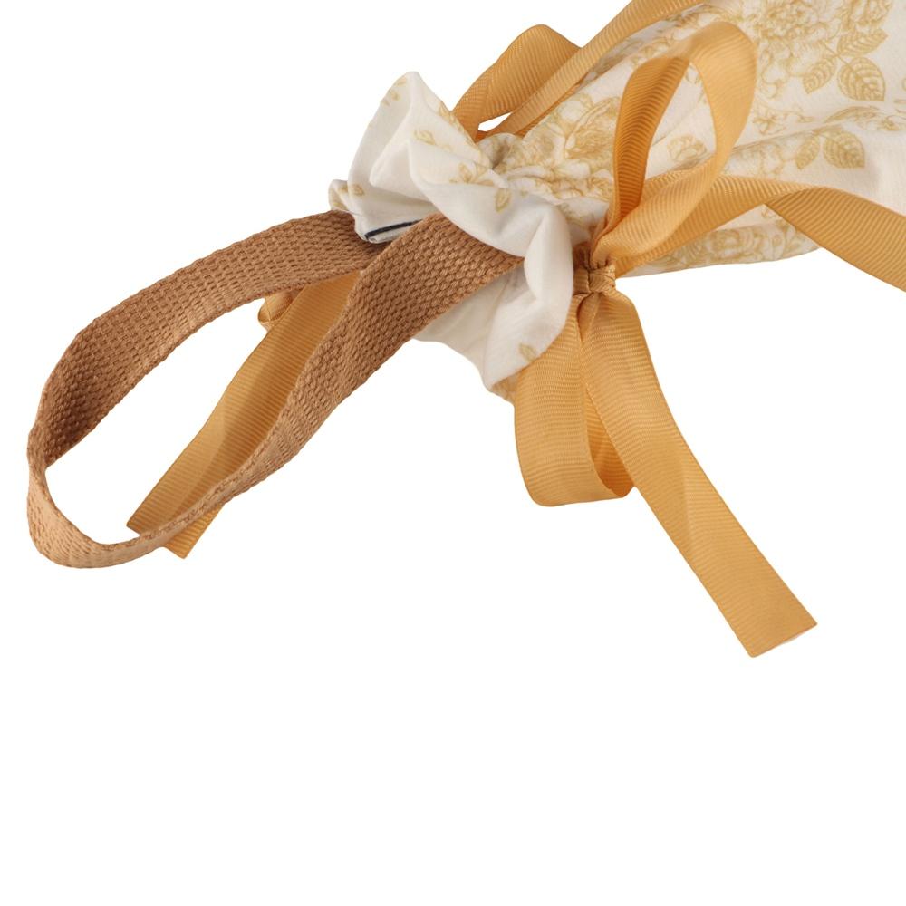 Tulip Rose Flower Drawstring Bag Floral Festive Sugar Bag Portable Ins Canvas Wrist Bag  Outdoor