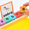 1 Set Kids Sand Tray Toy with Cards Pen Wooden Blocks Preschool Number Letter