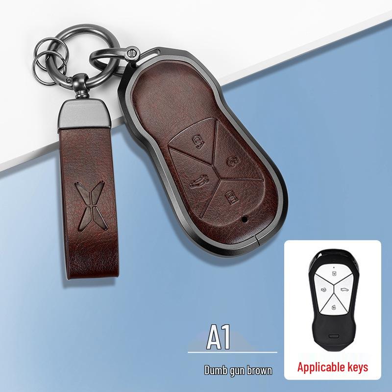Compatible with XPeng P7i, G6, G9, P5, G3i key case - Premium Protective Shell with Buckle.