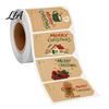 Envelope Sealing Stickers 180PCS/Roll Christmas Label Stickers, Self-Adhesive Retro Paper Tags with Blank Winter Holiday Writing Area, Decorative