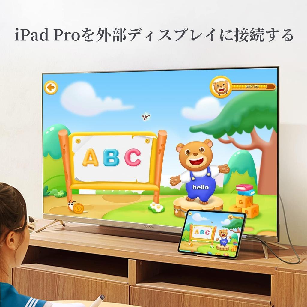 USB C HDMI Conversion Cable 2M HDMI TypeC Connection Cable Video Output No Settings from Compatible Type C HDMI Cable Compatible with iPhone MacBook