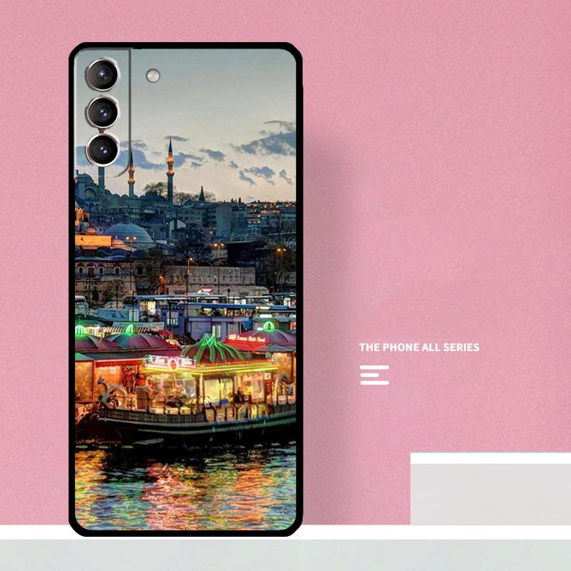 Турция Стамбул Пейзаж Чехол для телефона Samsung Galaxy S23 S22 Ultra Plus S8 S9 S10 Plus Note 10 20 S21 FE S20 FE Чехол