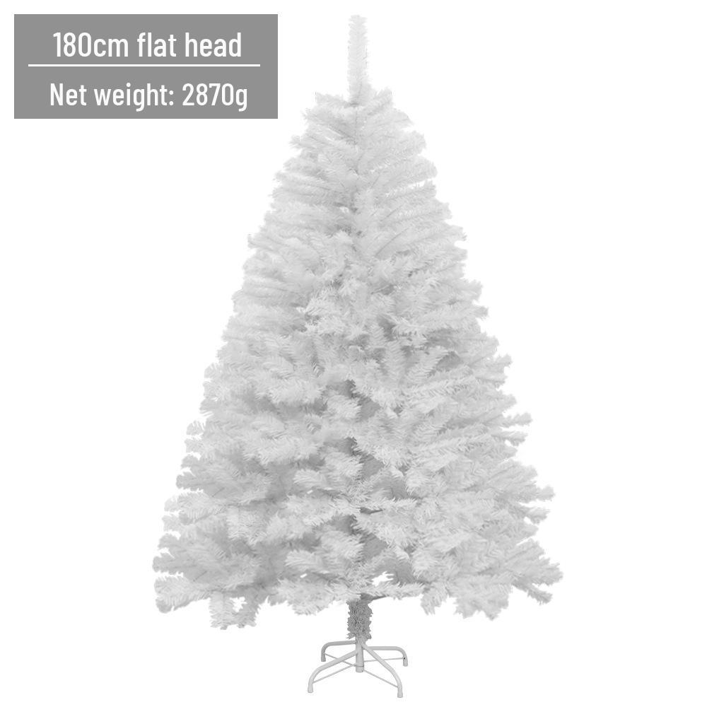 LED Luminous White Christmas Tree with Encrypted PVC and Bullet Head Design