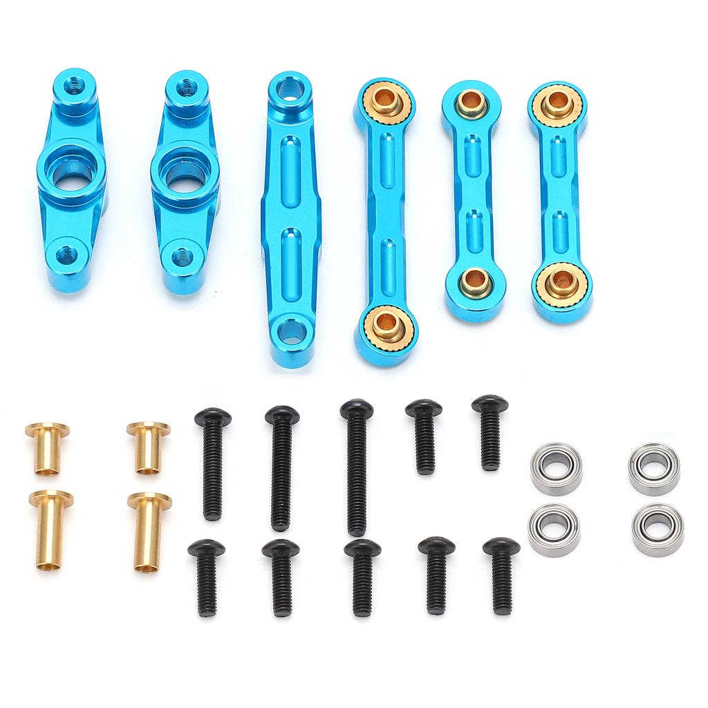 Aluminum Alloy Ball Bearing Crank Steering Set for Tamiya TT02 110 RC Car Upgrade Parts